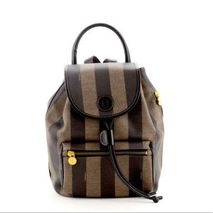 Fendi Pequin small backpack purse.